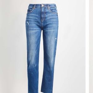 Loft high waist straight crop jeans